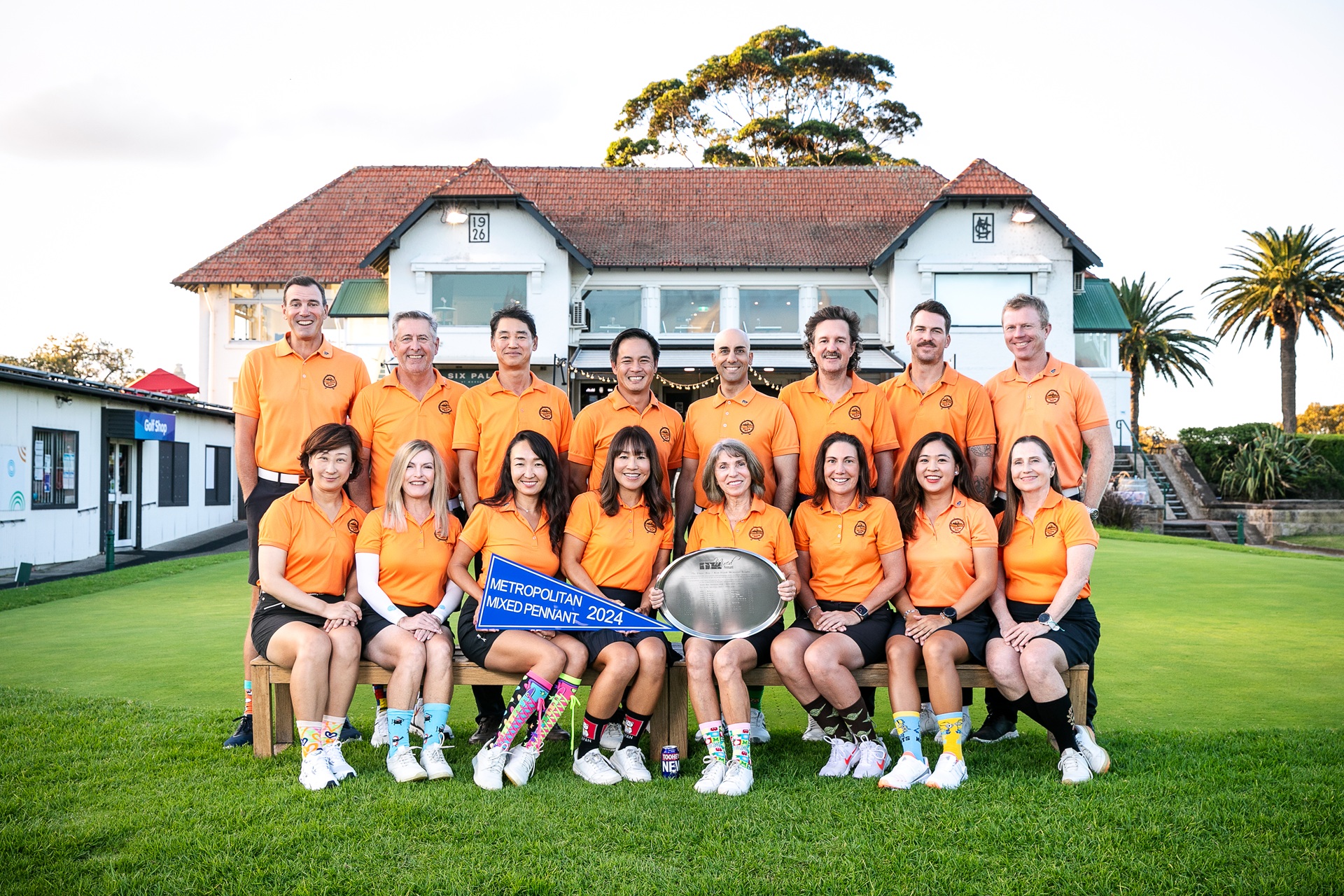Back Row (L-R): Craig Smedley (Captain), Kent Paisley, Kyoung Kim, Art Phiyasirikul, Anthony Sorial, Mark Jesson, Bryce Collins, James Gilmore Front Row (L-R): Lisa Li, Michelle Harper, Gerelmaa Nasanjargal, Kaoru Nishinakagawa, Gisela Finke (Manager), Lucie Quilliam, Natalie Luk, Judy Clarke Absent: Sue McNally & Lee Hall