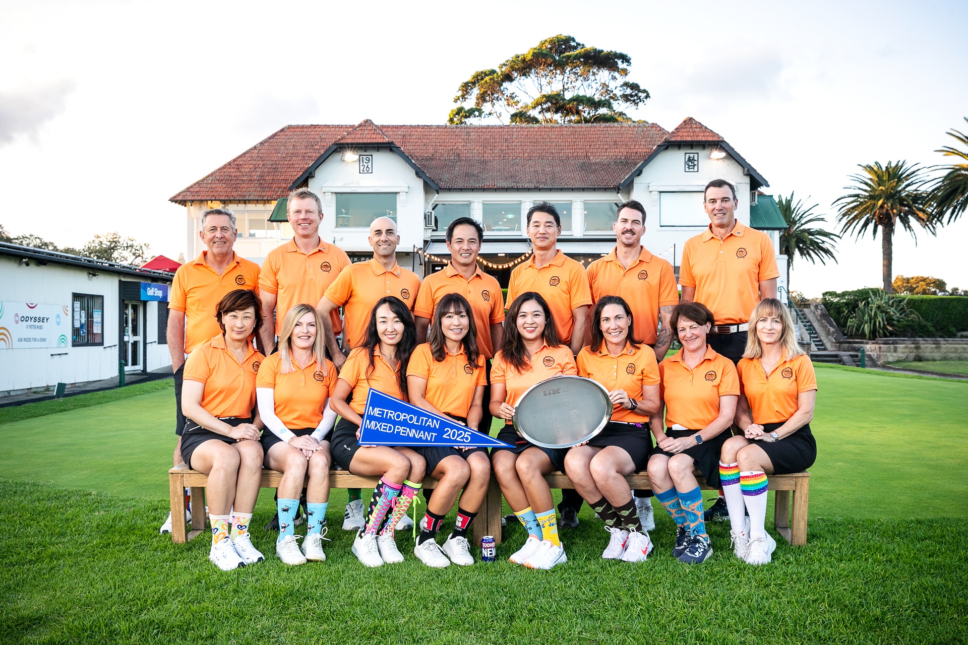 Back row, left to right: Kent Paisley, James Gilmore, Anthony Sorial, Art Phiyasirikul, Kyoung Kim, Bryce Collins, Craig Smedley (Manager/Captain) Front row, left to right: Lisa Li, Michelle Harper, Gerelmaa Nasanjargal, Kaoru Nishinakagawa, Natalie Luk, Lucie Quilliam, Fiona Hobbs, Louise Kendall Absent: Lee Hall